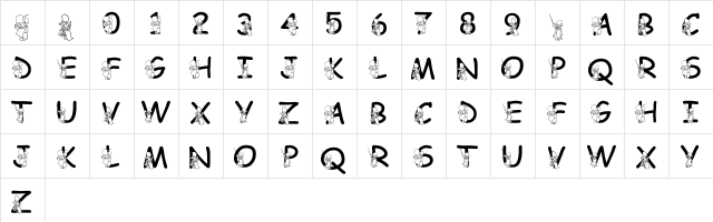 LMS Hundred Acre Halloween Regular  glyph index