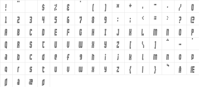 Maximum Security Regular  glyph index