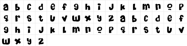 Massive Headache Regular  glyph index