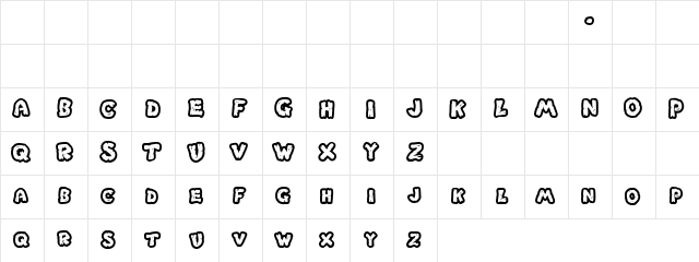 Wicky Sans Regular  glyph index