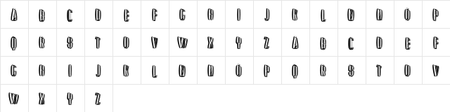 Jewels Regular  glyph index