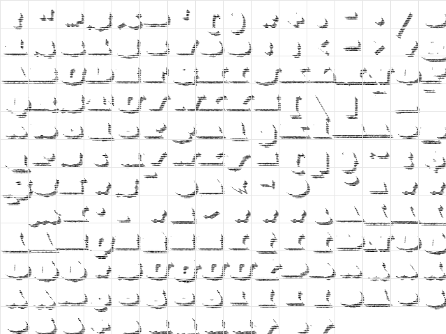 FederalTwelve Medium  glyph index