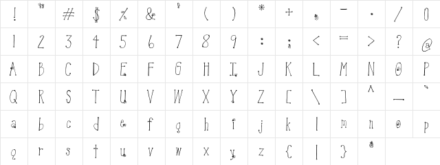 PC Hollyberries Regular  glyph index