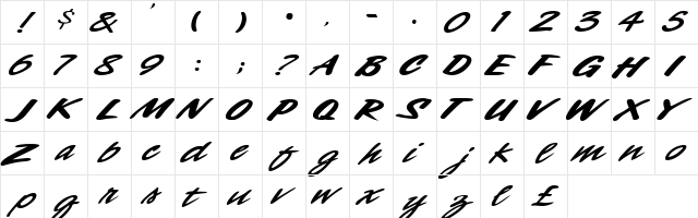 SantaFeDNA Regular  glyph index