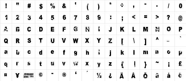 The universe in a nutshell Regular  glyph index