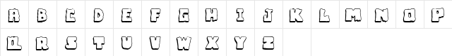 Bubble Frum Shadow Demo Regular  glyph index