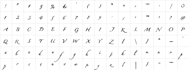 CK Birthright Regular  glyph index