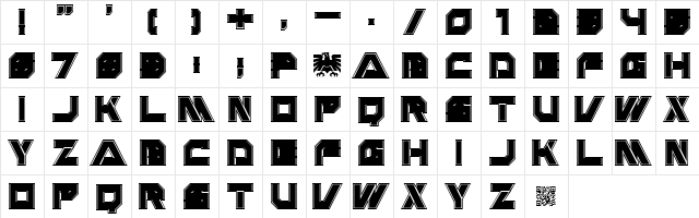 USPF Liberty Inline  glyph index