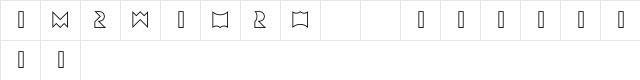 Amneziak Lined Medium  glyph index