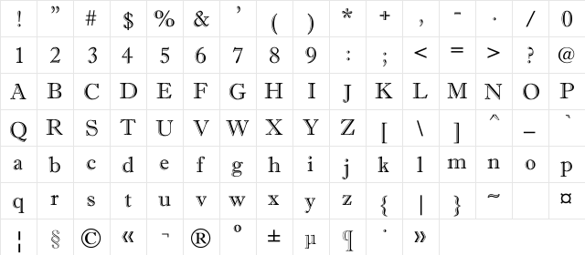 a_AntiqueGr Regular  glyph index