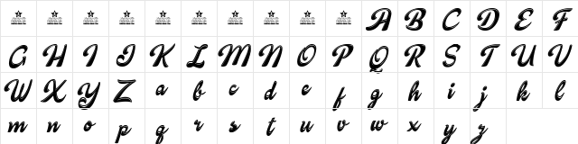 Candy Shop Personal Use Regular  glyph index