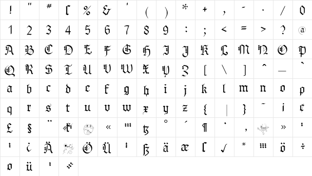 MKBrokenTypes Regular  glyph index