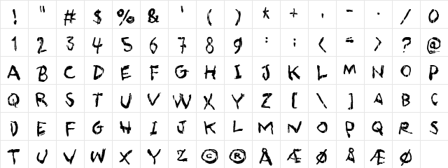 Asqualt Regular  glyph index