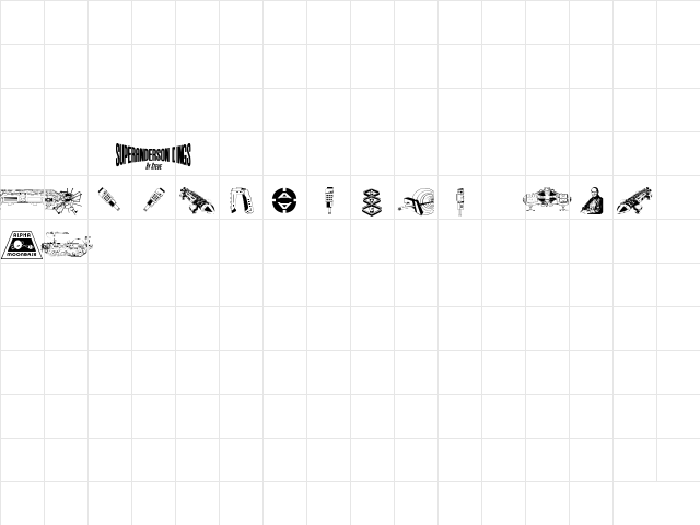 Anderson Space1999 Dings Regular  glyph index