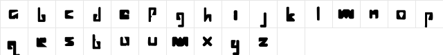 Vital Formations Regular  glyph index