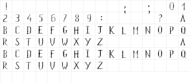 HKH Old Glyphs Regular  glyph index
