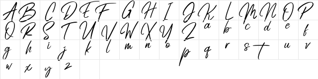 Best Rock Regular  glyph index