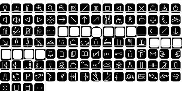 NettoIcons Bold  glyph index