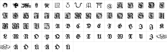 WieynkFrakturInitialen Regular  glyph index