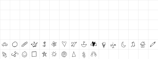 2Peas Sidewalk Chalk Regular  glyph index