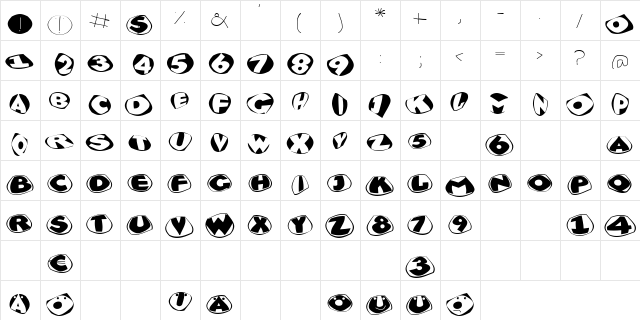 Glyptographs Medium  glyph index