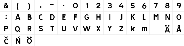 TRATEXPOSVERSAL POSVERSAL  glyph index