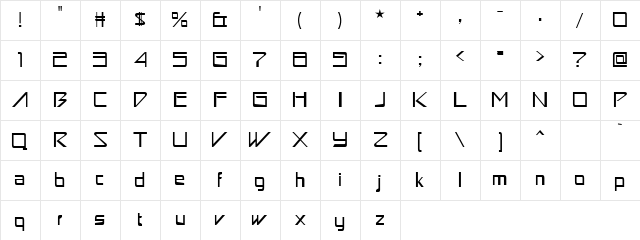 Brain in Chain Regular  glyph index