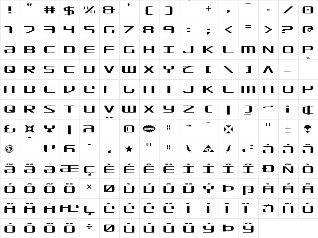 SDF Light Light  glyph index