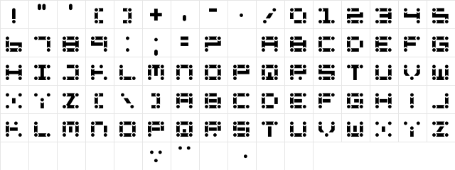 Lincoln Chain Regular  glyph index