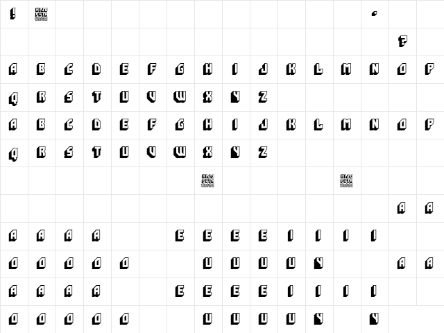 Hijo Puta Peligroso Regular  glyph index