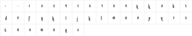 Whoopee Regular  glyph index