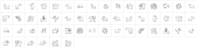 TPF Ubiquitous Regular  glyph index