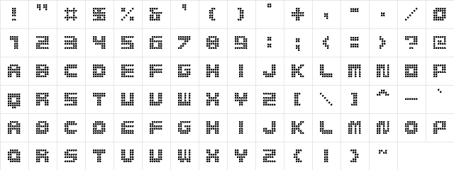 Med Splode Regular  glyph index