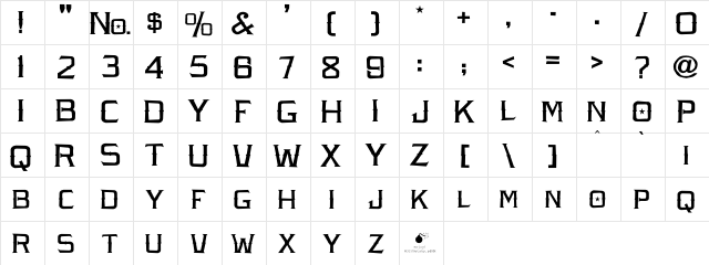 LHF Amarillo Reg Regular  glyph index