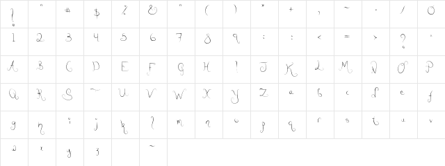 Like Giselle? Regular  glyph index