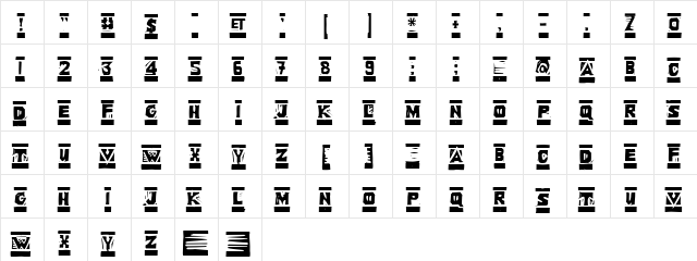 P22Woodcut Medium  glyph index