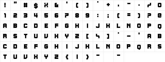 Younger Love Regular  glyph index
