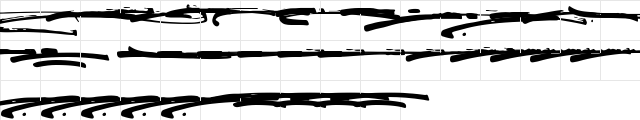 Brusthy Swash Regular  glyph index
