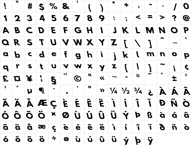 Hussar BdSuprExtOpObl1  glyph index