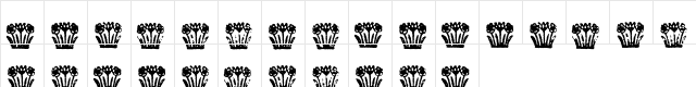 Daisy Border WF Regular  glyph index
