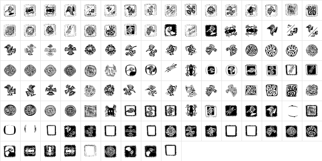 MexiKOrnaments Regular  glyph index