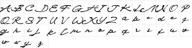 Pollard_Signature Regular  glyph index