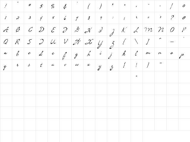 CK Heritage Regular  glyph index