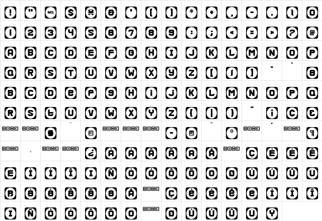 Pipeline Regular  glyph index