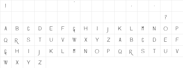 Monday Morning Regular  glyph index