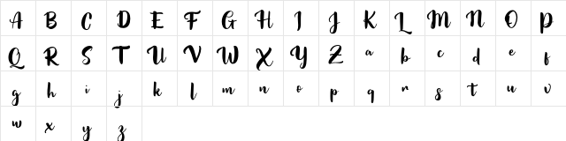 Lindsey FREE Regular  glyph index