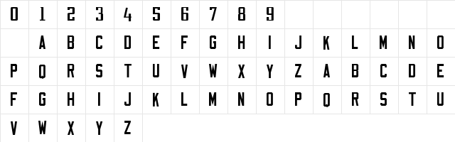 NFL Titans Regular  glyph index