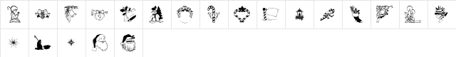 Christmas3 Regular  glyph index