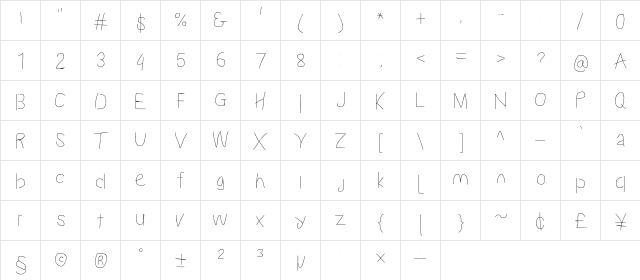 Proton SeLt  glyph index