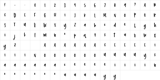 212 Phoenix Sans Regular  glyph index